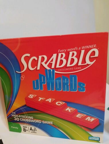 Scrabble UpWords Stackem 3D Crossword Game Family Game Night Fun - 100% Complete
