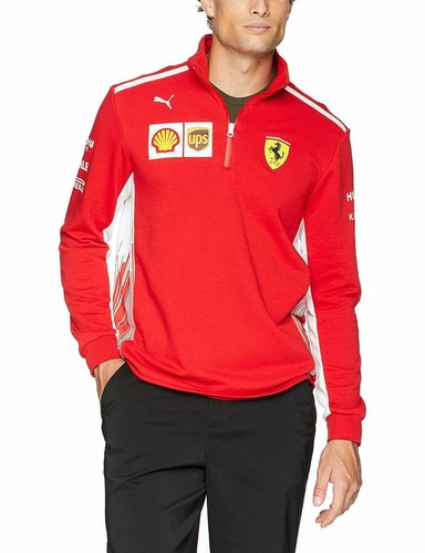 

[762367-01] Мужская флисовая куртка Puma Scuderia Ferrari SF Team Half Zip - Rosso Corsa, Красный