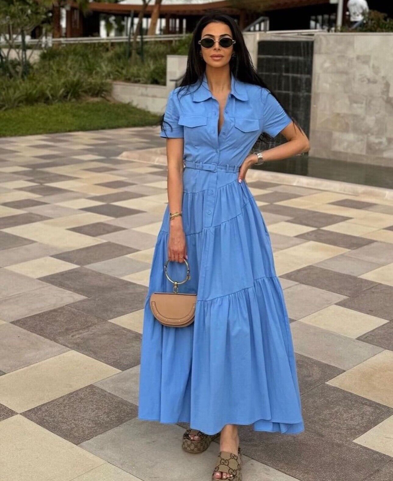 ZARA SZ. M SS24 ZW COLLECTION POPLIN BELT SHIRTDRESS LIGHT ZARA SZ. M SS24 ZW COLLECTION POPLIN BELT SHIRTDRESS LIGHT