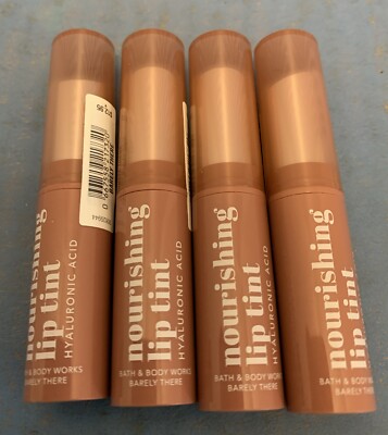 Four (4) ~ Bath & Body Works ~ NOURISHING LIP TINT ~ BARELY THERE ~ Sealed