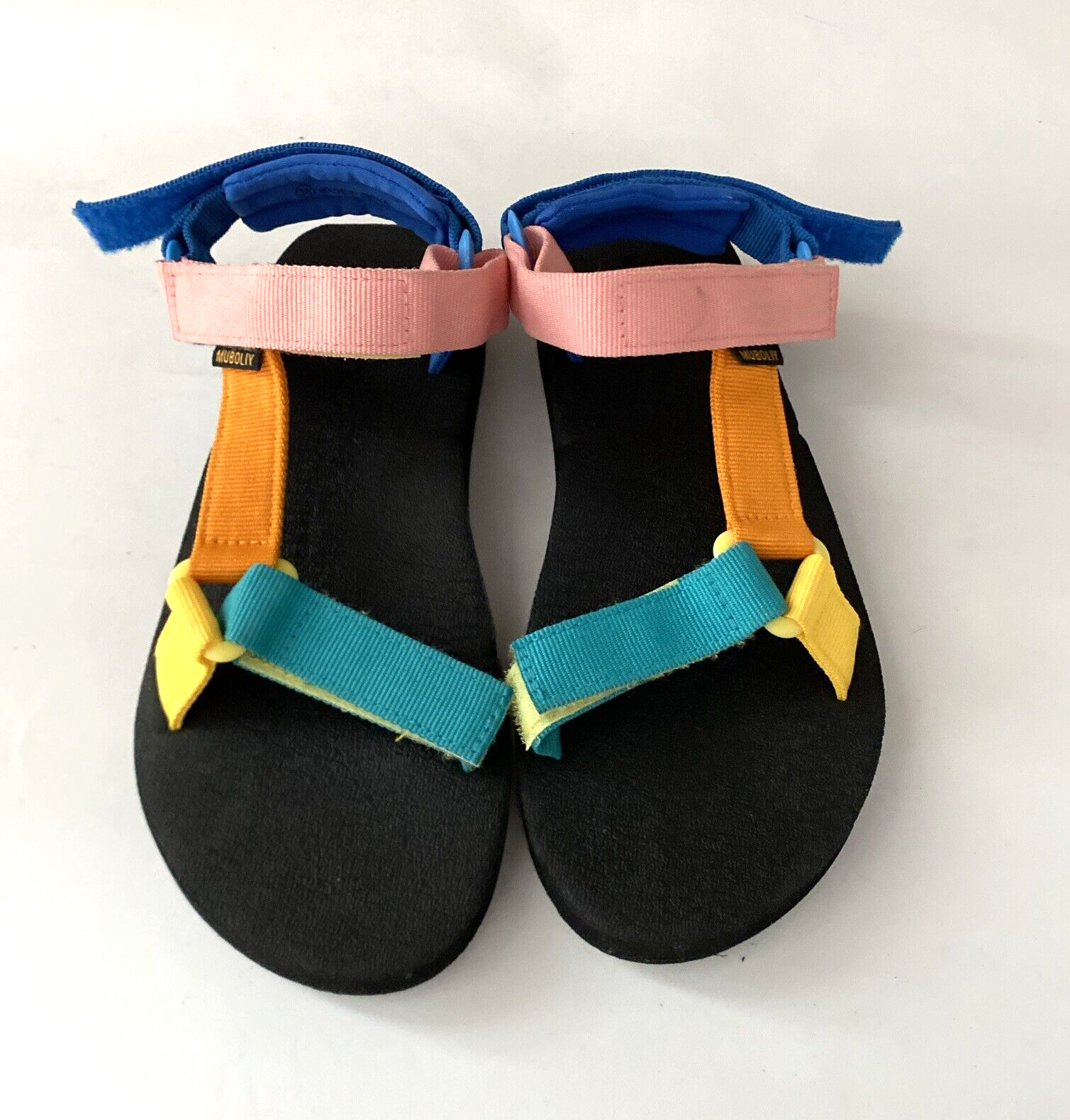サンダル・ミュール MCQ Multicolor Mesh And Synthetic Leather Striae Slippers MUBOLIY Colorful Strappy Sport Sandals Hiking Walking