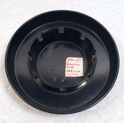 Vintage Canadian Club Bakelite Ashtray - Tennessee Loves CC - Black - 5