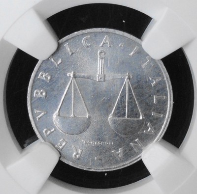 ITALY 1952 R  1 LIRA  NGC MS-66