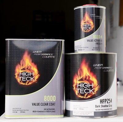 High Teck Shadow Gray Metallic Basecoat Paint & Clearcoat Gallon Kit! FORD CX