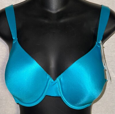 Hanes Dreamform Underwire Turquoise Barely There Bra - L - 38C