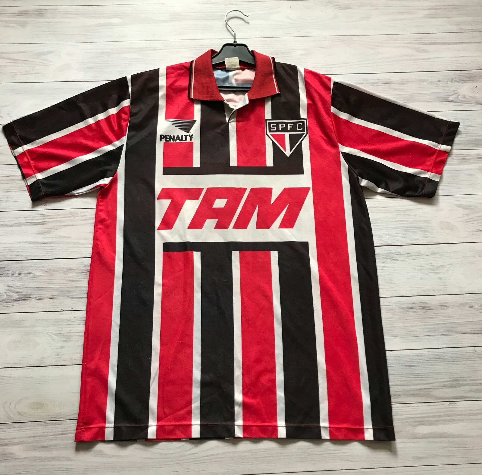 São Paulo FC Penalty シャツ 10 1994 Sao Paulo Home L/S Shirt #10 - 7/10 - (L)
