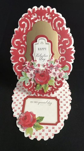 Sterling Necklace w/ Heart & Rhinestones w/ Hand Made Valentine Card ~YGF