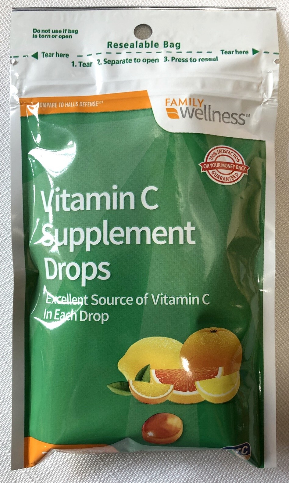 6 bags Family Wellness Vitamin C Supplement Drops 30/Pack