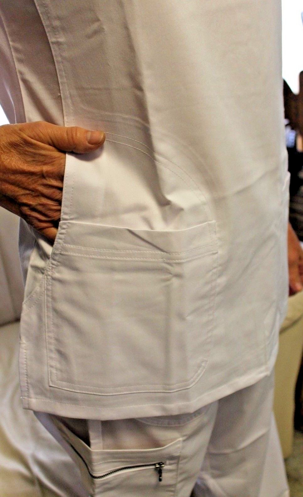 Scrub Top, White, L, Maci Top by Nurse Mates