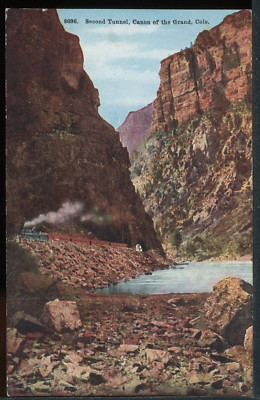 1918 Canyon Canon Grand River Second Tunnel CO Railroad Vintage Postcard M809a