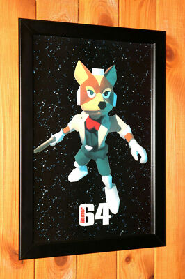 Star Fox Nintendo 64 PS1 Vintage Rare Promo mini Poster / Ad Page