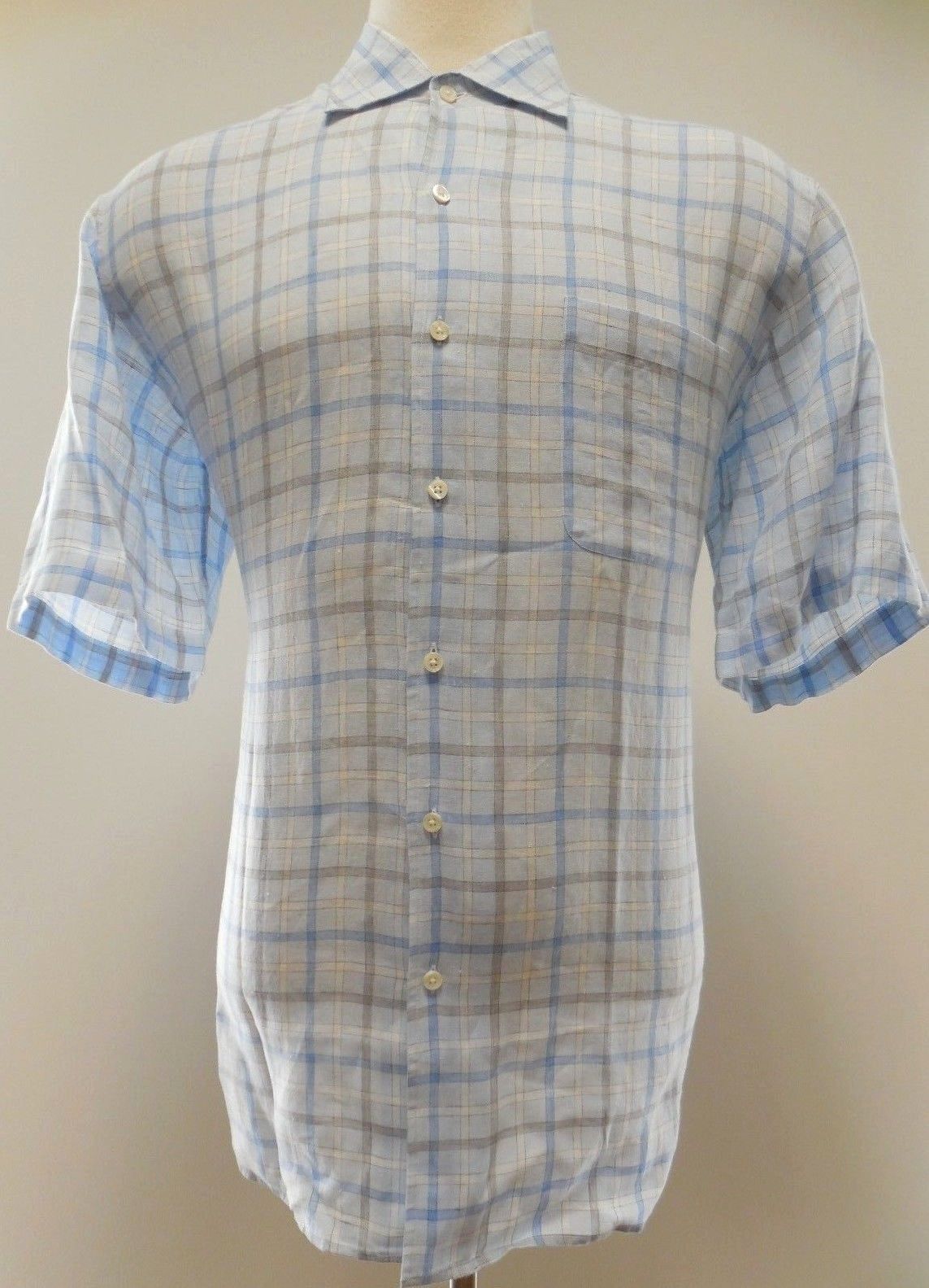 Ermenegildo Zegna Linen Casual Button-Down Shirts for Men