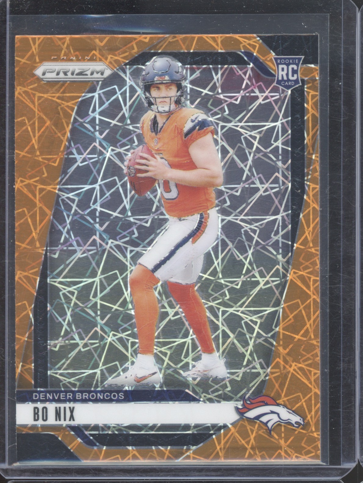 2024 Panini Prizm Orange Laser #309 Bo Nix RC Rookie