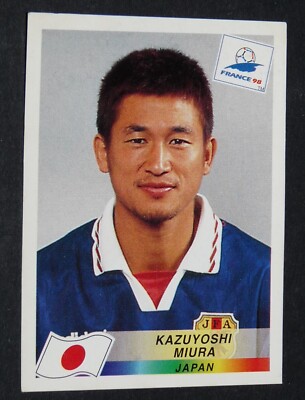 N°531 KAZUYOSHI MIURA JAPON JAPAN PANINI FOOTBALL FRANCE 98 1998 COUPE MONDE WM