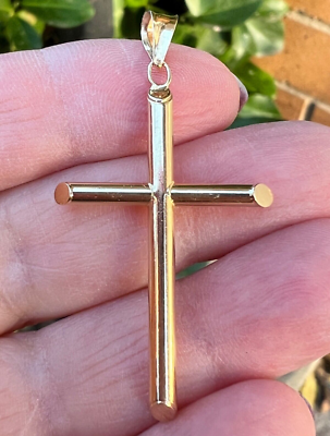 14k gold 2024 large cross pendant