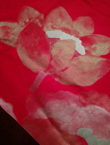 RARE Marimekko Fabric Hurmio Red Floral Vintage from 2000