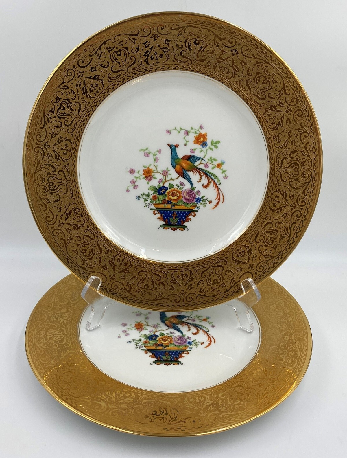 Royal Bavarian Hutschenreuther Dinner Plates Set of 2 Bird of