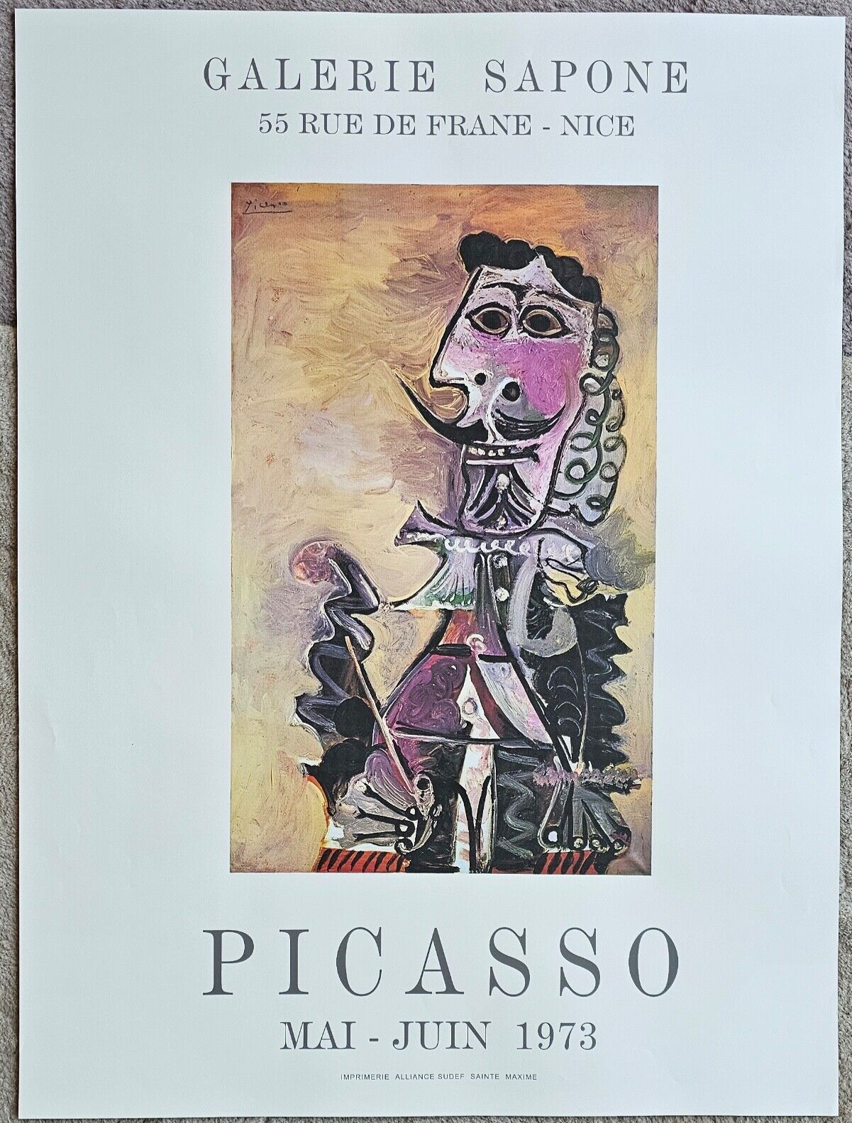 洋書 Picasso: The Art of the Poster Composition With Skull Picasso Gallery Wall Art Print Mid