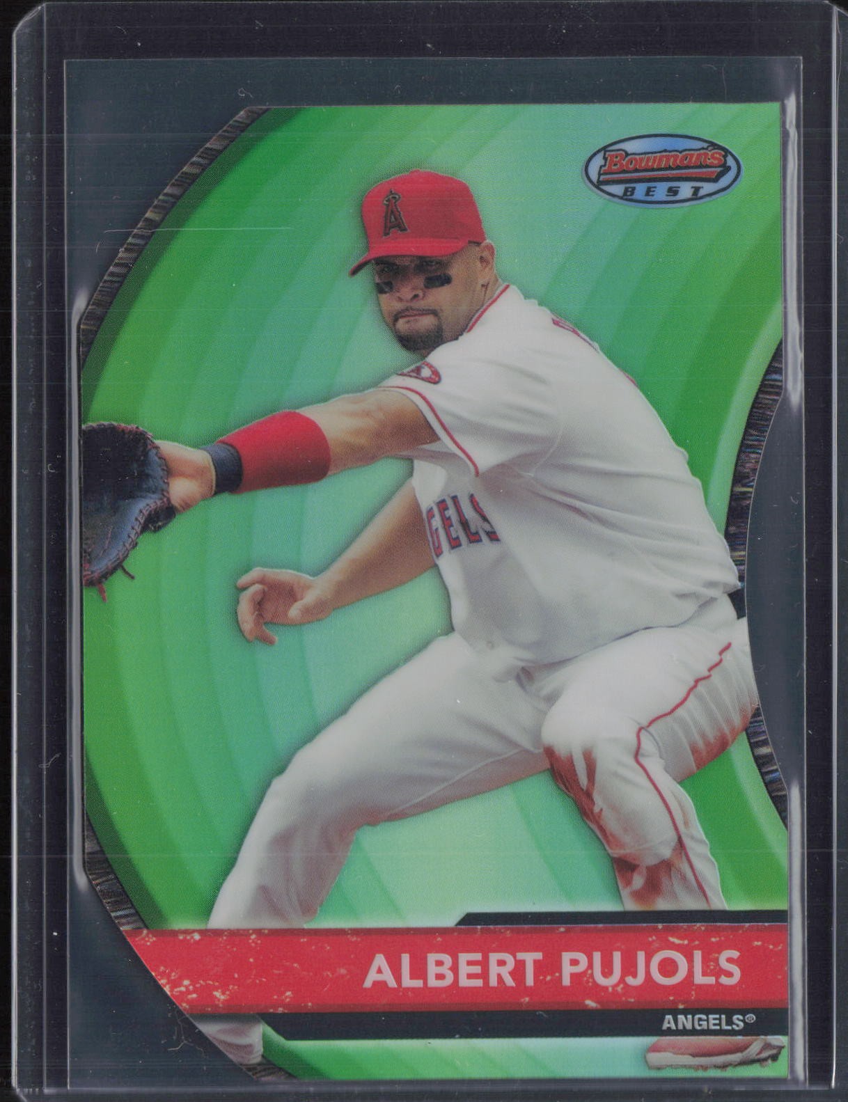 2012 Bowman's Best Green Refractor Die Cut #BB22 Albert Pujols /99