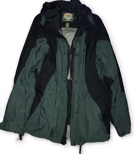 Cabela's Dry-Plus XL 青/グレー Cabela's Dry Plus Mens XLT Jacket Blue Gray Hooded Fishing