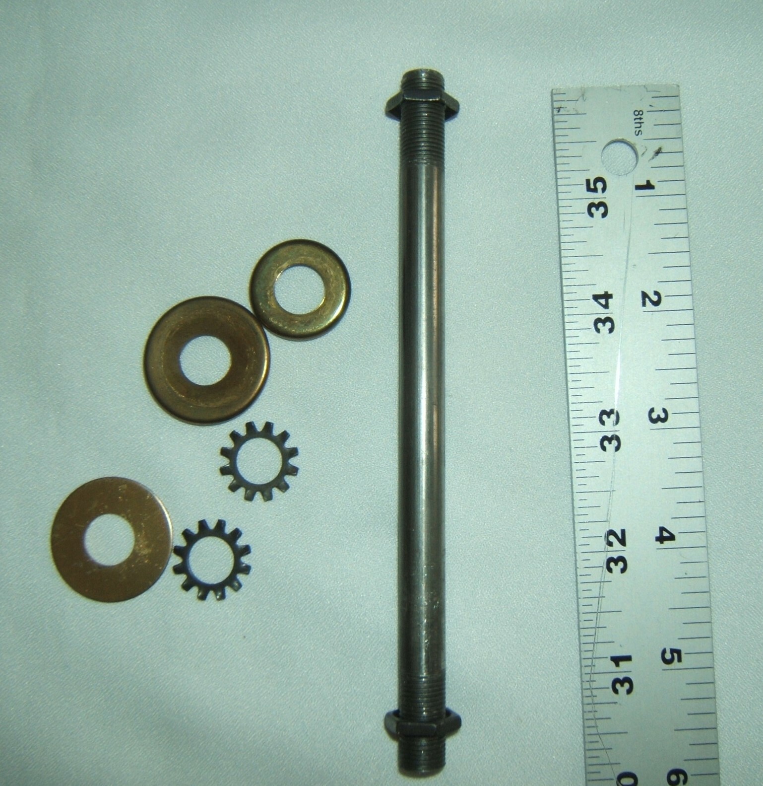 Vintage Lamp Parts: Socket, Collar, Key Switch, Threaded Pipe + Small Parts