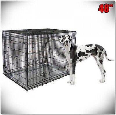 XXL Large Dog Crate Kennel Extra Huge Folding Pet Wire Cage 