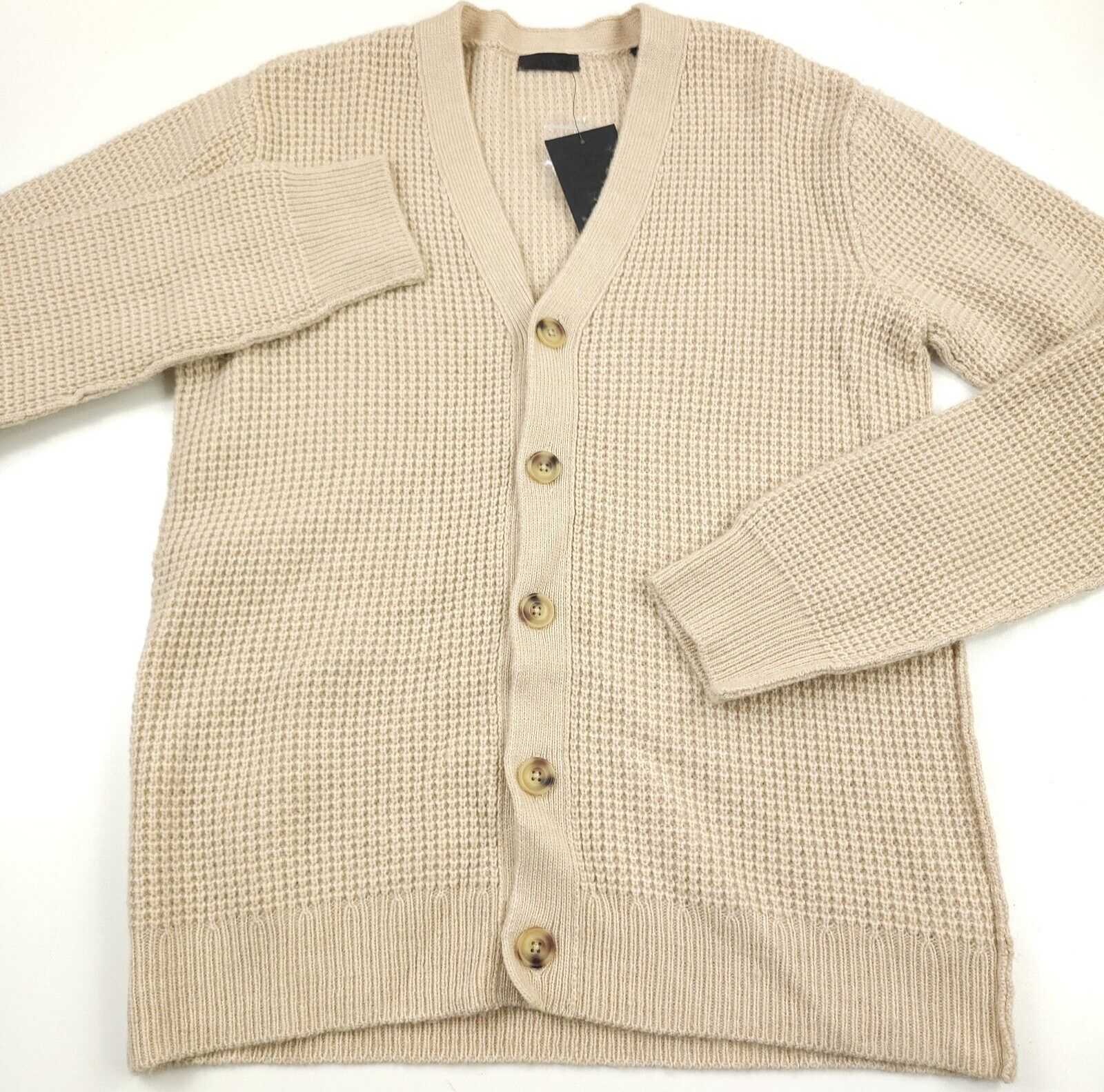 Pre-owned Atm Anthony Thomas Melillo $550  Faded Barley V-neck Cardigan Sweater Mens Medium