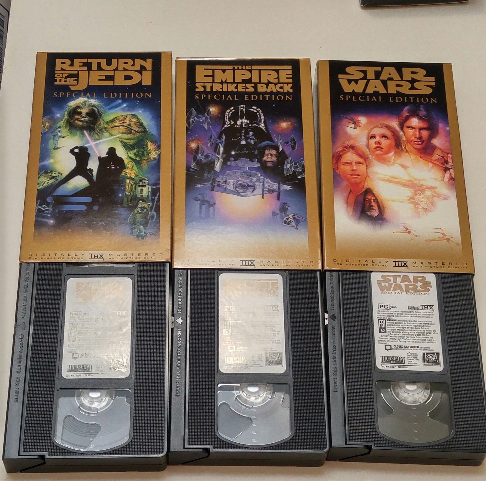 1997 ルーカスフィルム・リミテッド Star Wars Trilogy Special Edition VHS Gold Box Set 1997