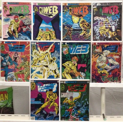 Impact Comics - The Web - Comic Book Lot of 10 Issues