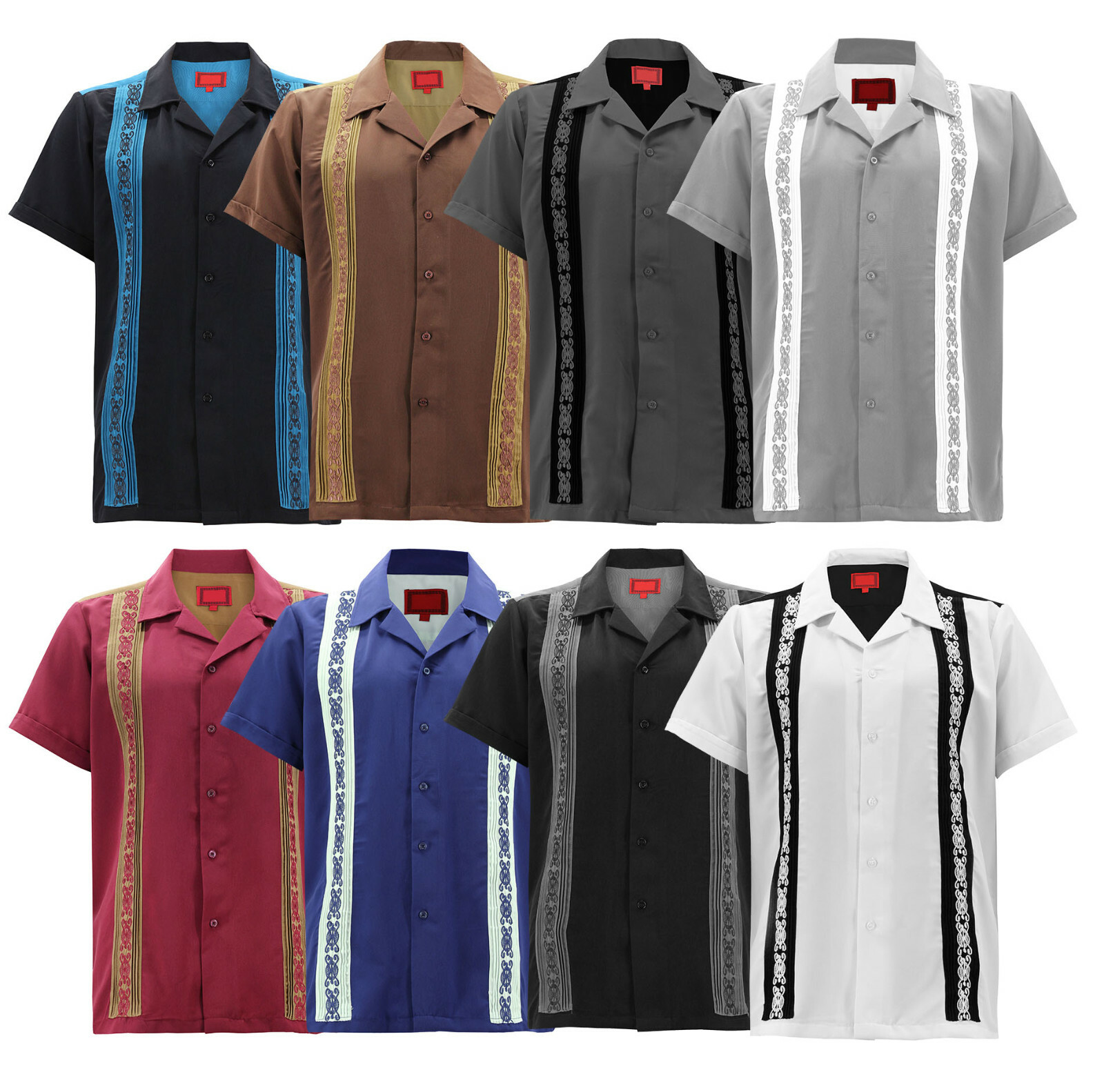 

Мужская рубашка с коротким рукавом на пуговицах, повседневная кубинская пляжная свадебная рубашка Guayabera