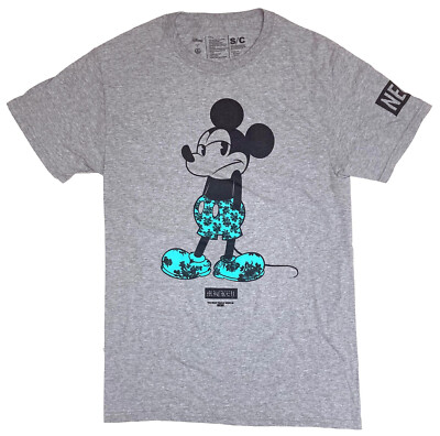 Neff Disney Mickey Mouse Hands in Pockets Men's Grey Heather T-Shirt New