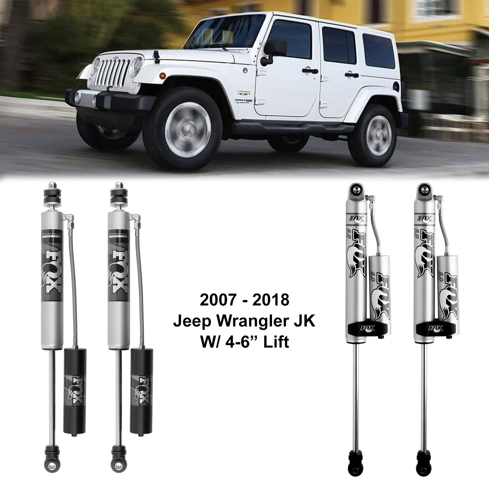 パーツ FOX 2.0 IFP shock front 4-6in lift jk Amazon.com: Kit of 2 Fox 2.0 Performance Series IFP 4-6 inch