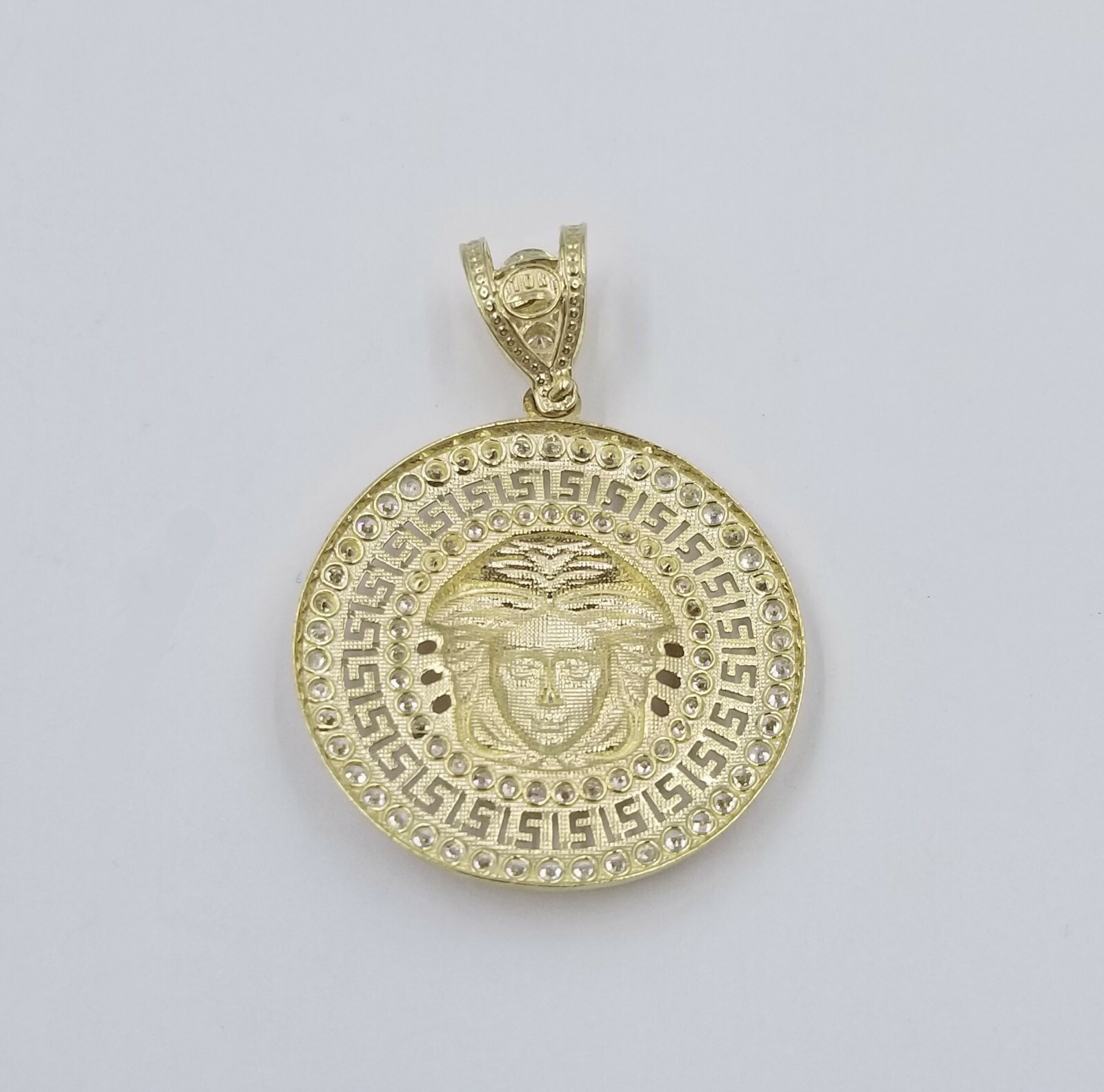 Pre-owned Globalwatches10 10k Yellow Gold "m" Head Charm Pendent Rope Chain 2.5mm 20 22 24 Men's Womens