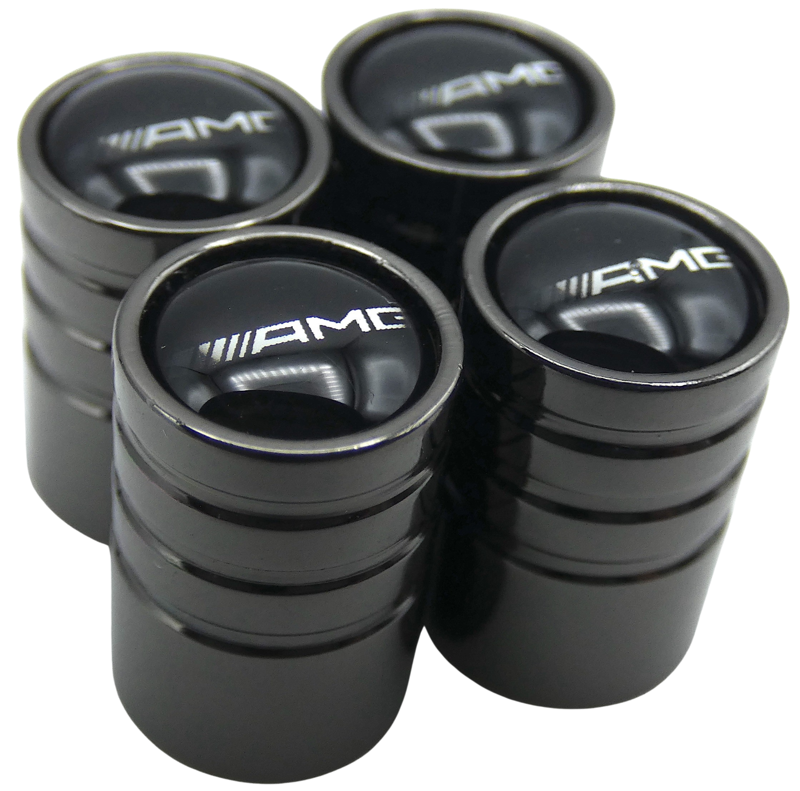 AMG Tire Wheel Stem Air Valve CAPS for auto, car, truck, SUV (1 SET)