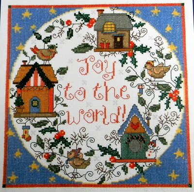 Song Of Joy Imaginating Designed by Gail Bussi Cross Stitch Pattern Birds Holly