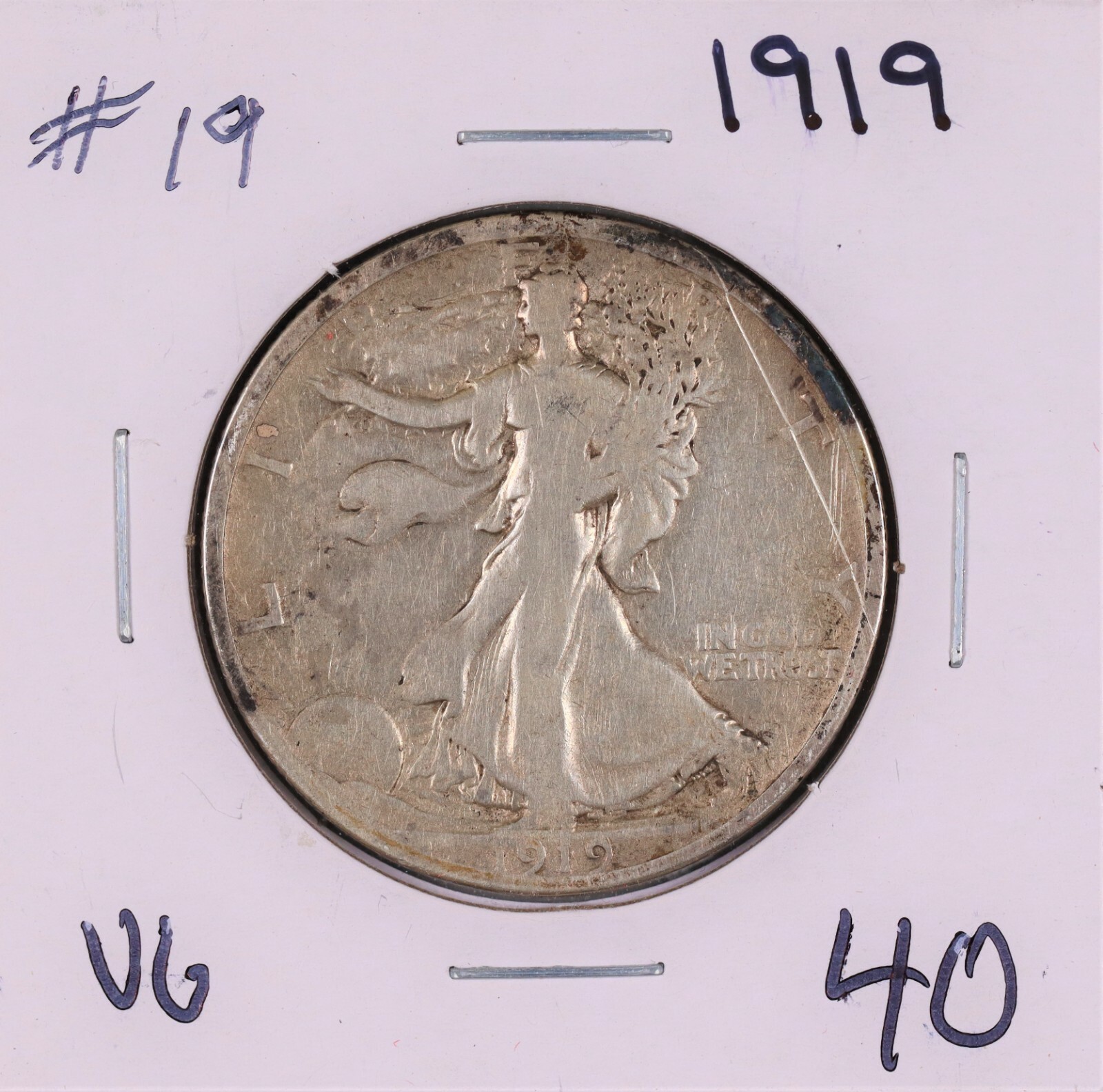 liberty　0206 USA Walking Liberty Half Dollar Coin - 90% Silver Circulated