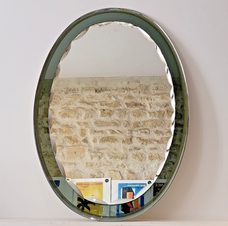 Miroir Ovale Italien Des AnnÃEs 70 De La Maison Fontana Arte