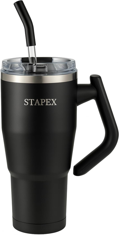 32Oz Double Wall Stainless Steel Tumbler with Rotatable Handle |Vacuum Insulated