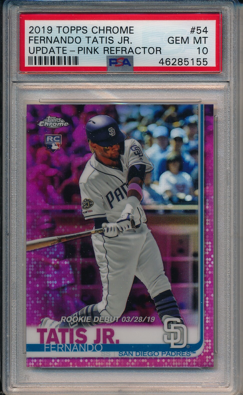 その他 topps chrome 2019 Fernando Tatis pink 2019 TOPPS CHROME FERNANDO TATIS JR UPDATE PINK REFRACTOR
