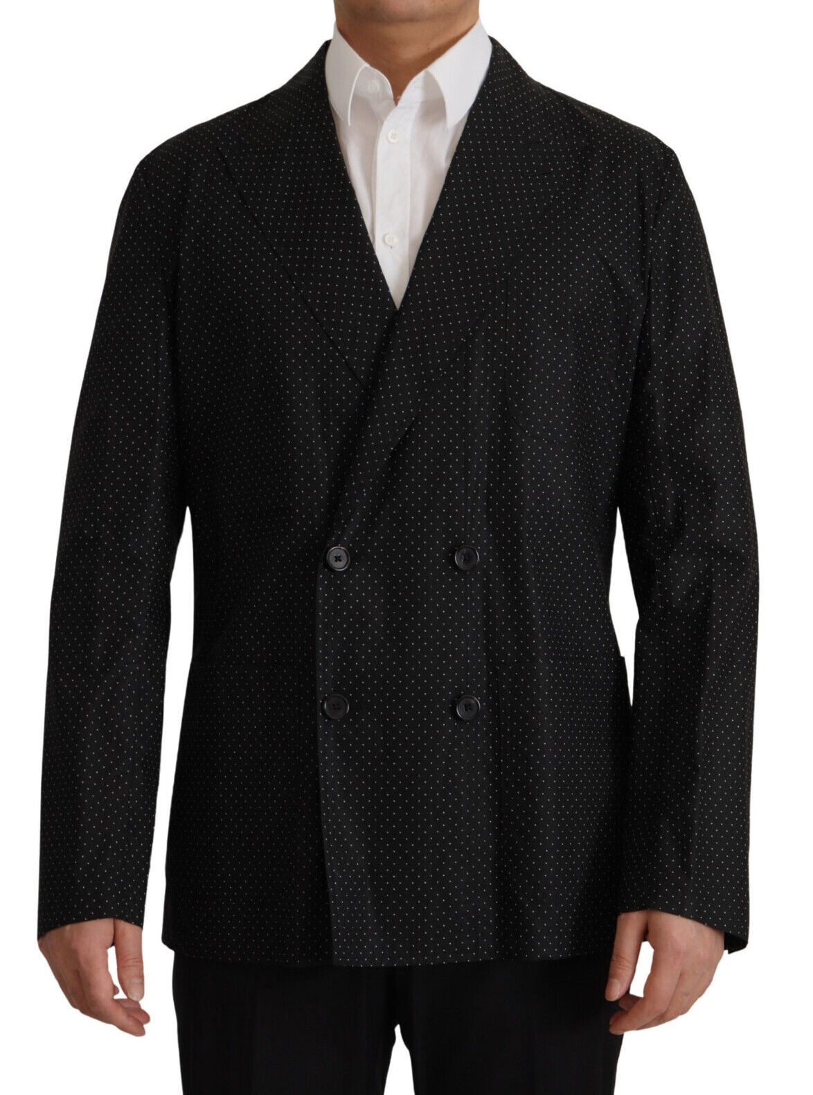Блейзер DOLCE & GABBANA, черный хлопковый пиджак в горошек IT46 / US36/ S Рекомендуемая розничная цена 1600 долларов США