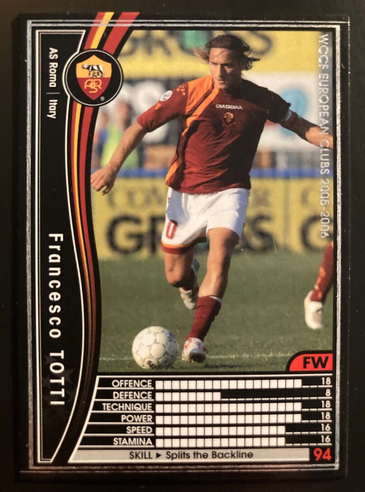 Tottiページ 2005-06 Panini SEGA WCCF European Clubs # 256 Francesco