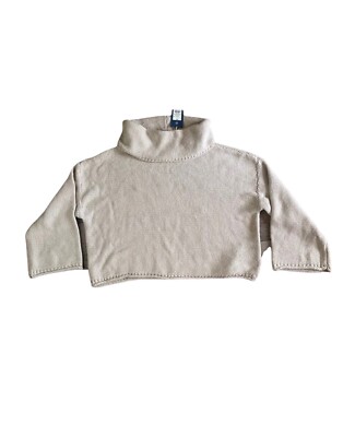 Universal Thread Women's Cowl Neck Pullover Sweater Beige NEW Rolled Edges 2XL