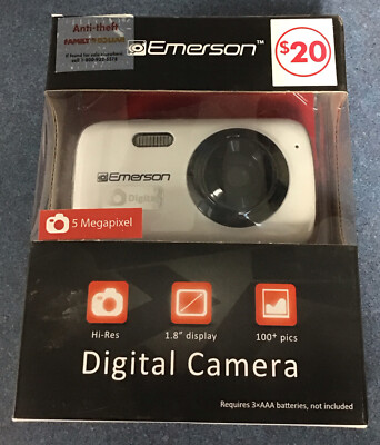 Emerson EDC180 5.0MP Digital Camera - White Brand New!
