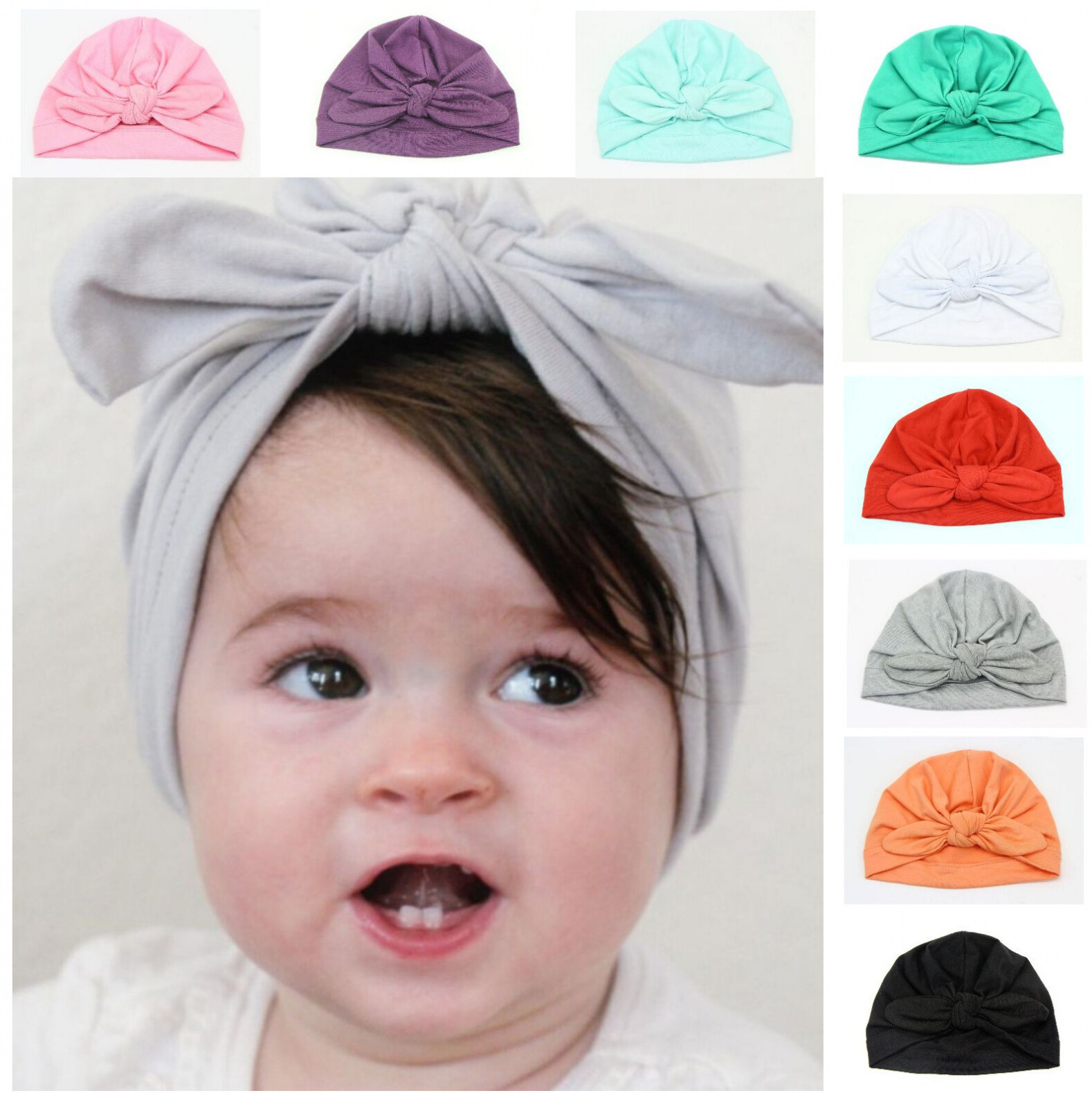 Hair Accessories Newborn Cute Turban Knot Headband Headwrap Hat Head Wrap Cotton Baby Hair
