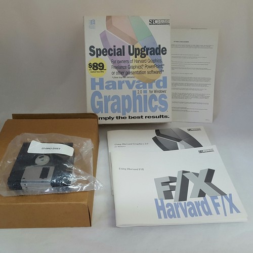 Harvard Graphics For Windows 2.0 Special Upgrade Software 3.5 Disks