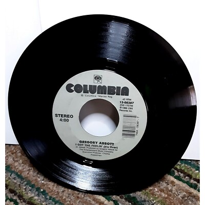 Gregory Abbott I Got The Feelin 45 Record Columbia 08387 1986