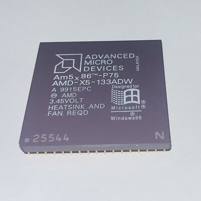 1PCS AMD AM5X86-P75 AMD-X5-133ADW 32-Bit CPU PGA168