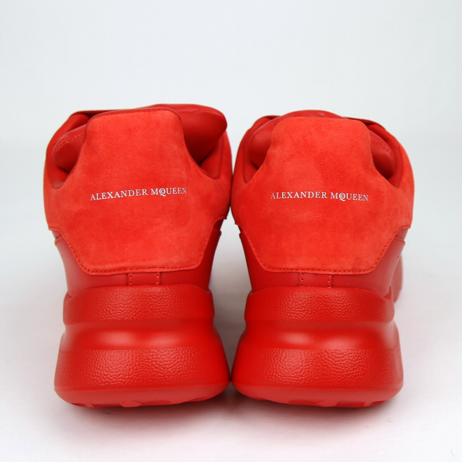Pre-owned Alexander Mcqueen $590  Women's Red Leather/suede Runner Sneaker 508291 6409