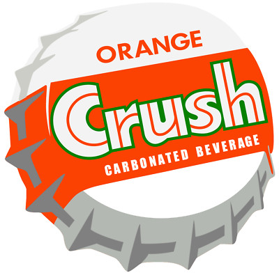 Orange Crush Cap Vintage  Vinyl Decal | Sticker 10 Sizes!! with TRACKING