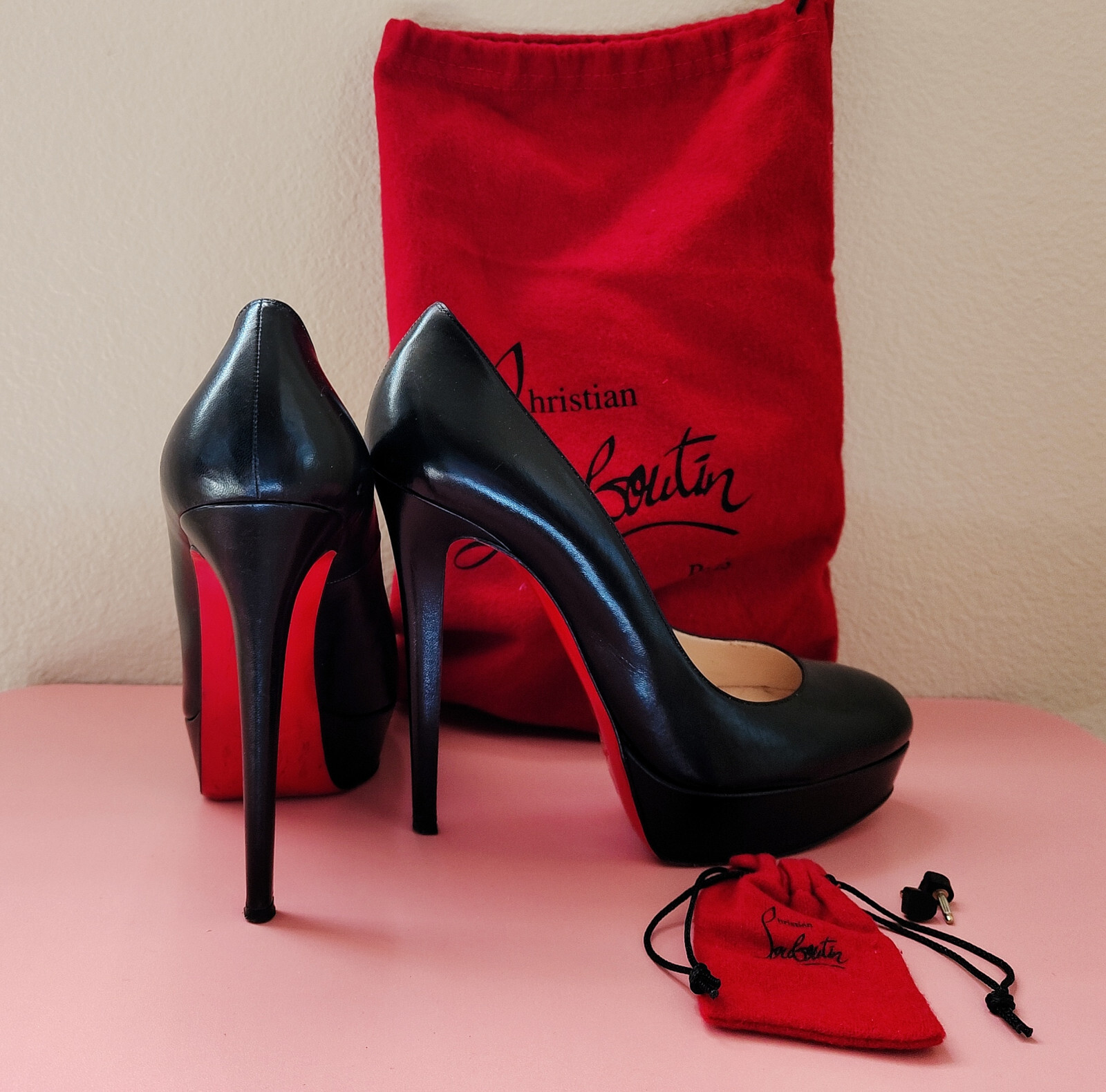 Authentic Christian Louboutin Black Bianca Platform Pumps Authentic Christian Louboutin Black Bianca Platform Pumps